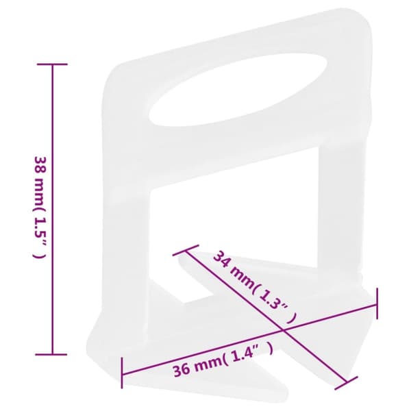 nivelleringsklips til fliser 2500 stk. 3 mm