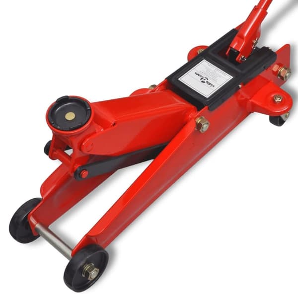 Lavprofil hydraulisk gulvdonkraft 3 ton Rød