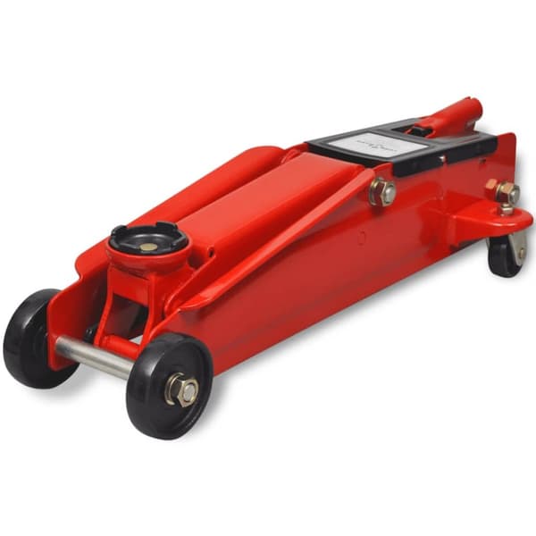 Lavprofil hydraulisk gulvdonkraft 3 ton Rød