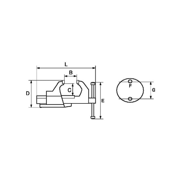 Bahco Skruvstycke 834V-4 Spännvidd (max.): 100 mm