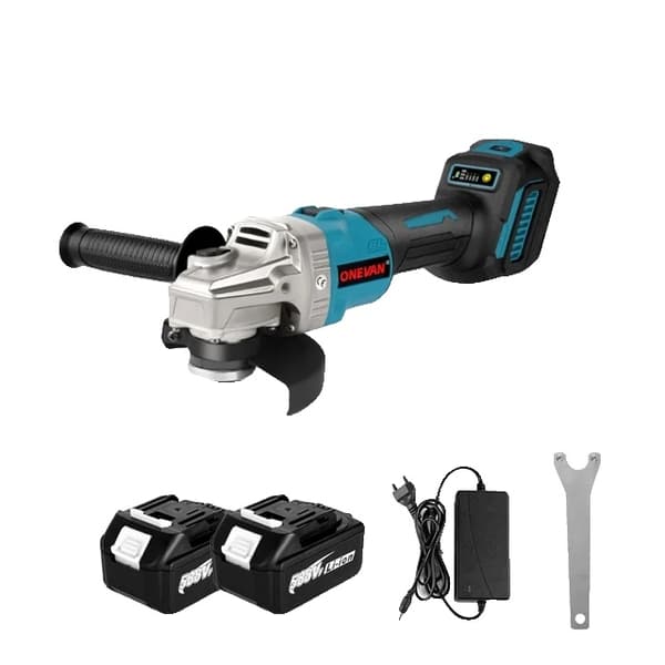 Vinkelsliber, 2000W Effekt, 6-trins Justerbar, 2 B Batteri-sæt 2 2 B Battery-set 1