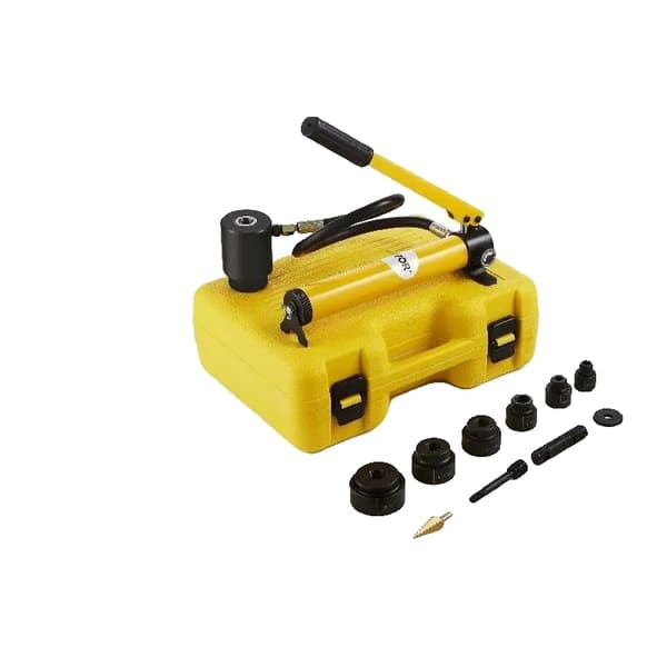 Hydraulisk Knockout Punch Driver Kit, 10 Ton Kapacitet, 6 Dies Inkluderet