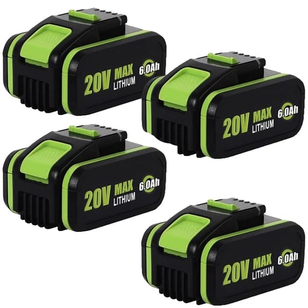 Worx 20V Batteri, 60Ah Kapacitet, Kompatibel med WA3553/WA3550/WA35511/WA3572, 2 stk