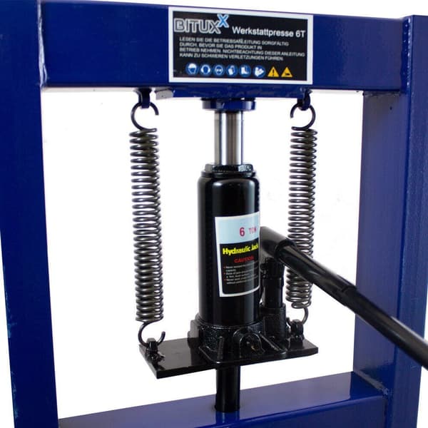 Hydraulinen konepajarunkopuristin karalla 6 tonniin asti Bituxx-korjaamolle