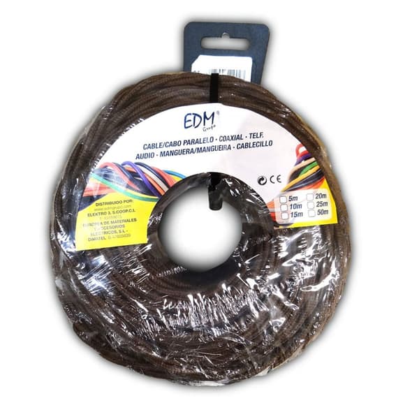 Parallelt grænsefladekabel EDM 11992 Brun 25 m 3 x 1 mm - Høj kvalitet kabel til elektriske forbindelser.