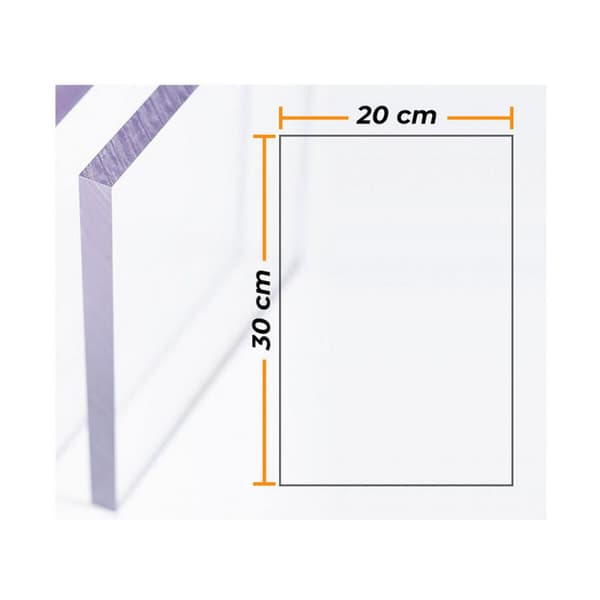 Skylt Compossar Transparent Polykarbonater 4 mm 20 x 30 cm