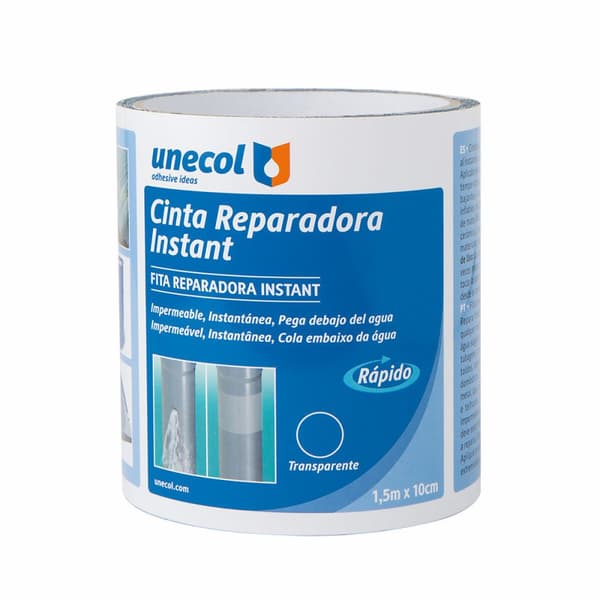 Vaipankorjausteippi Unecol Instant A7711 Läpinäkyvä 10 cm x 1,5 m