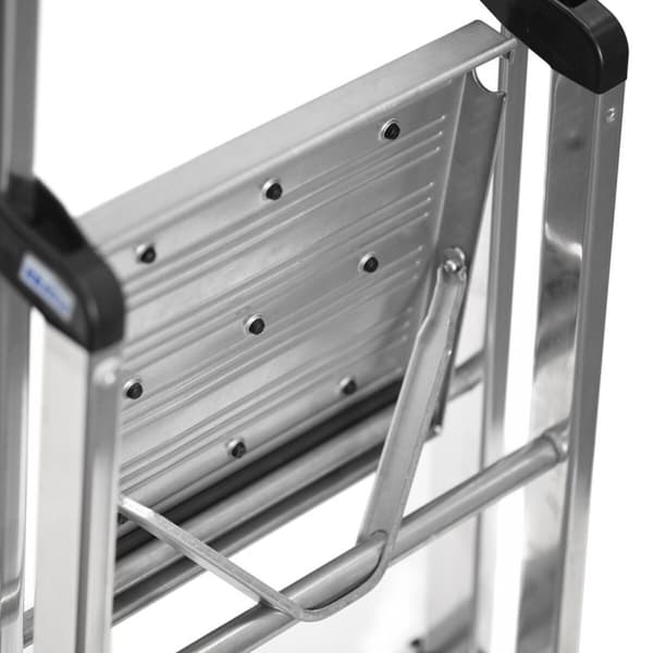 Hopfällbar Stege, 4 St Steg Krause 126320 Svart/Silvrig Aluminium - Praktisk och hållbar trappstege för hemmet.