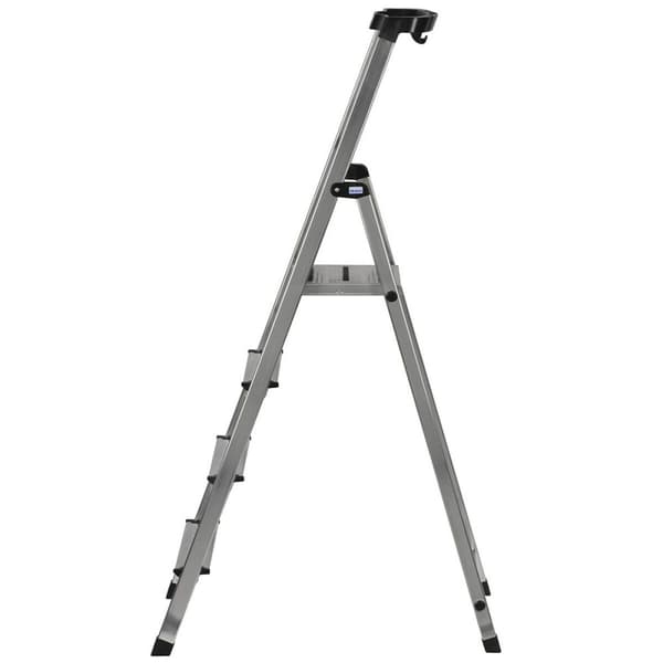 Hopfällbar Stege, 4 St Steg Krause 126320 Svart/Silvrig Aluminium - Praktisk och hållbar trappstege för hemmet.