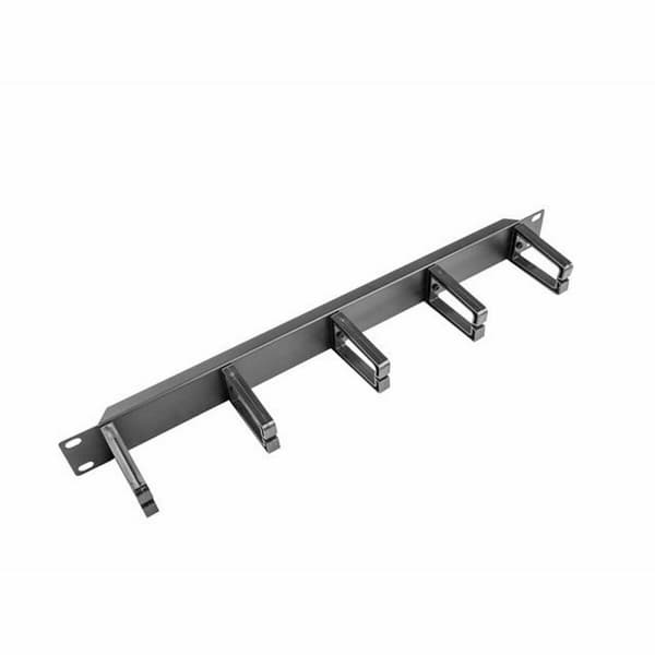 Kabelorganiserare Lanberg AK-1202-B för Rackskåp 19 tum - Svart färg. Optimal kabelhantering för effektivitet och ordning.