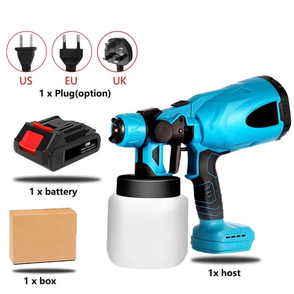 Elektrisk sprutpistol, trådlös drift, kompatibel med Makitas 18V-batteri., Ingen Batteri