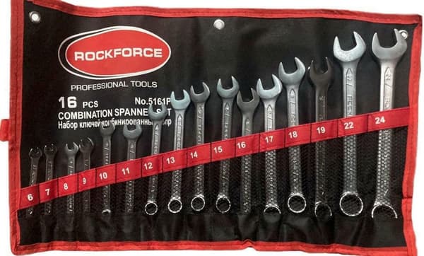 ROCKFORCE KOMBINATIONSNØGLE, sæt, 16 stk.