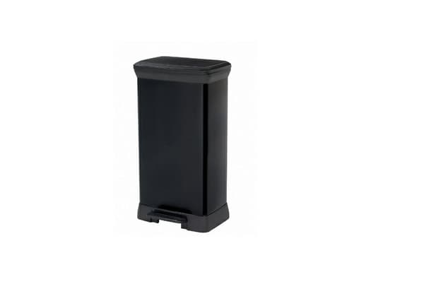 CURVER METALLISK AVFALLSKUNG 50L MED PEDAL /IML SVART