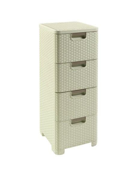 CURVER REASE MED 4 SKUFFER 4x14L / CREME