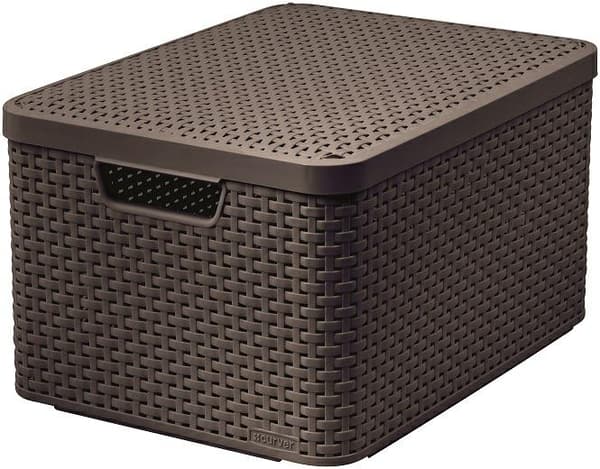 KURVERKORG L MED LOCK 30L / MÖRKBRUN