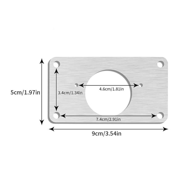 Reparasjonsplate for hengsler 90x50mm 10-pak