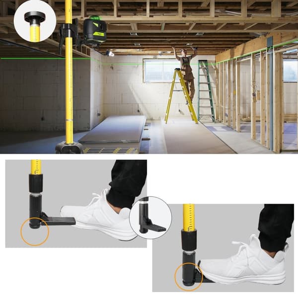 Laser Tripod Teleskopstang, Justerbar Højde, Universel Kompatibilitet, LP36A