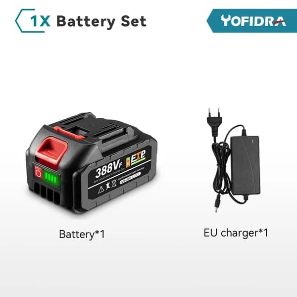 Uppladdningsbart litiumbatteri, 15000mAh kapacitet, EU-kontakt, 1x928VF-1 Laddare