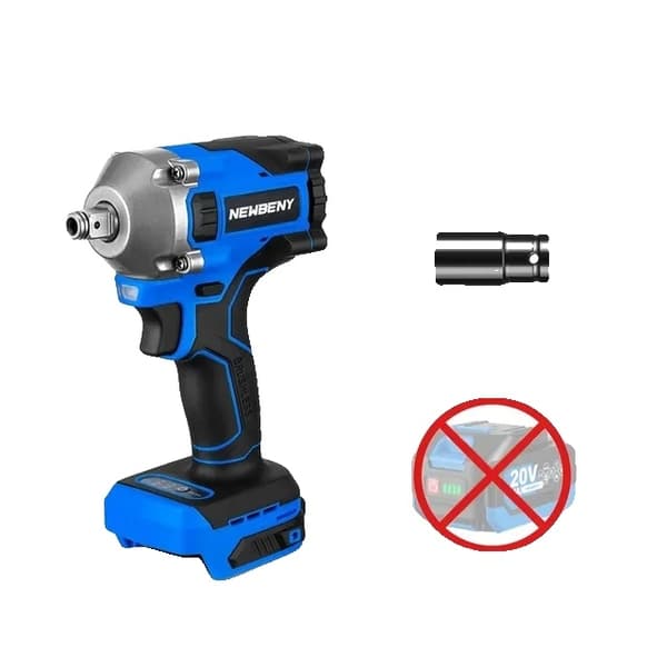 Elektrisk Slagnyckel, Borstlös Motor, Hög Vridmoment, EU, 0 Batteri-Set B
