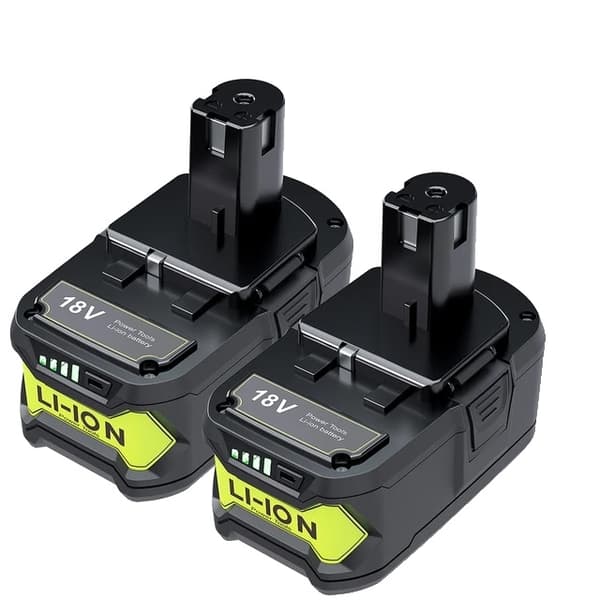 Lithiumjonbatteriladdare, hög kapacitet, kompatibel med RYOBI P108, 2 st