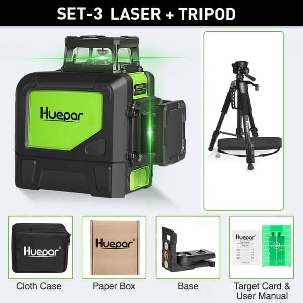 Laser-taso, 8 viivaa, itsetasaava, vaaka- ja pystysuora , Vain laser-taso