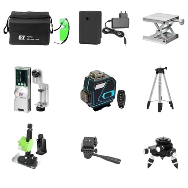 Laser Niveau, 360 Niveau Stativ, Selvnivellerende, Laser Niveau Modtager Laser Level Tripod