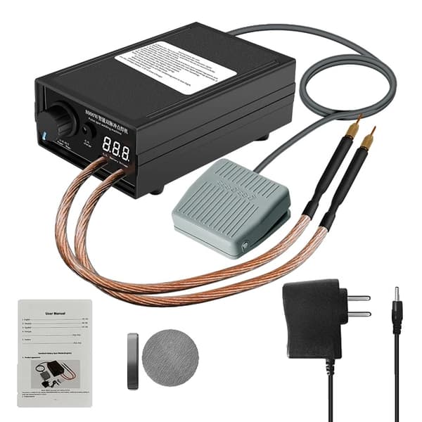 Punktsvejsningsmaskine, 8000W Høj Effekt, Bærbar & Justerbar, 100-240V, Sort-EU Stik