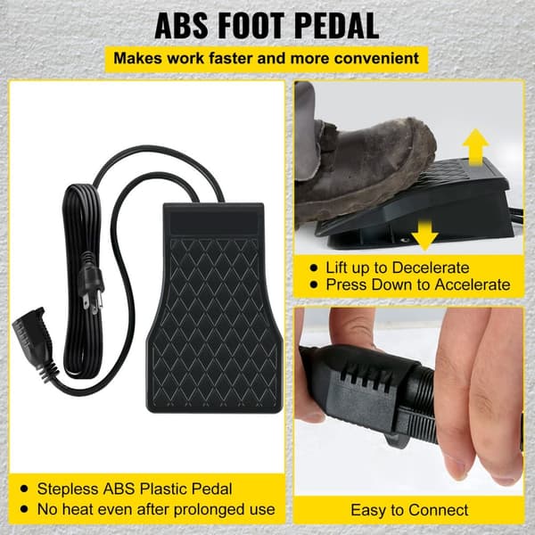 Mini S-R Fleksibel Akselsliber, 4mm fodpedal, hængende chuck