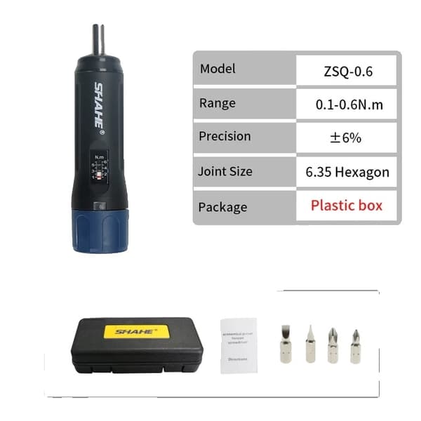 Vridmomentsskruvmejsel, hög precision, ekonomisk, ZSQ-06 plastfodral