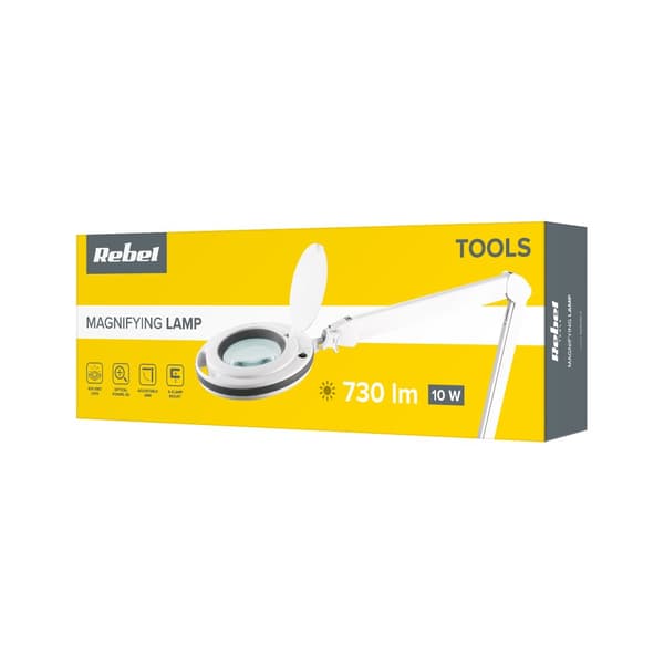 Työpajavalaisin suurennuslasilla Rebel 5D 10W, 6500 K
