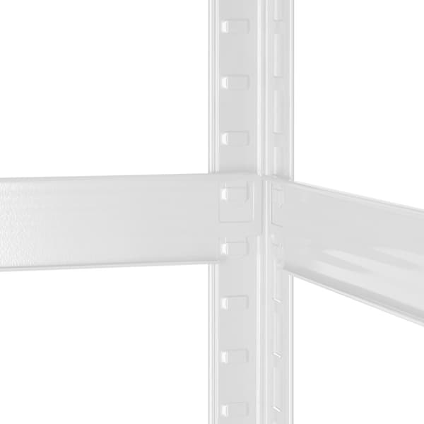 Lagerhylla i metall 180x90x40 vit Rebel