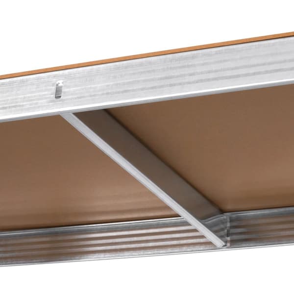Metal lagerhylde 180x90x40 sølv Rebel