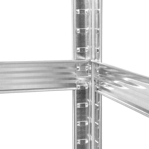 Metal lagerhylde 180x90x40 sølv Rebel