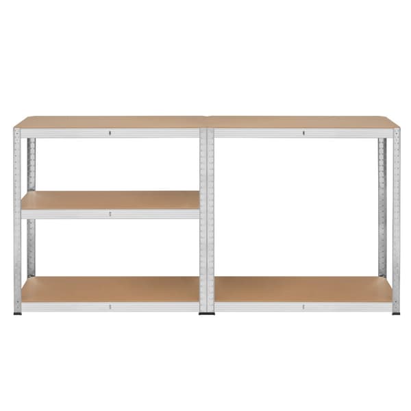 Metal lagerhylde 180x90x40 sølv Rebel