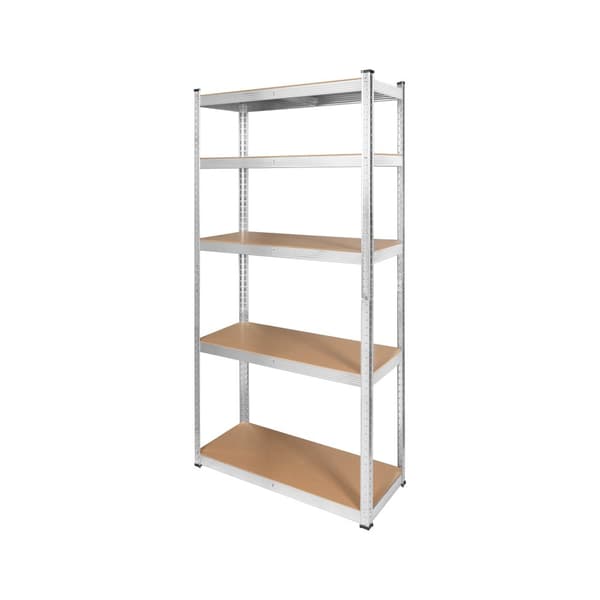 Metal lagerhylde 180x90x40 sølv Rebel