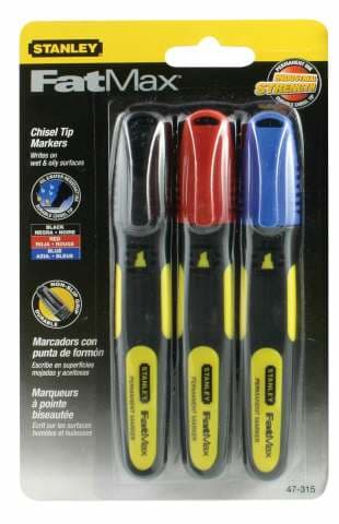 MARKER FARVE MEJSELTIP (3 stk.) FATMAX XTREME STANLEY