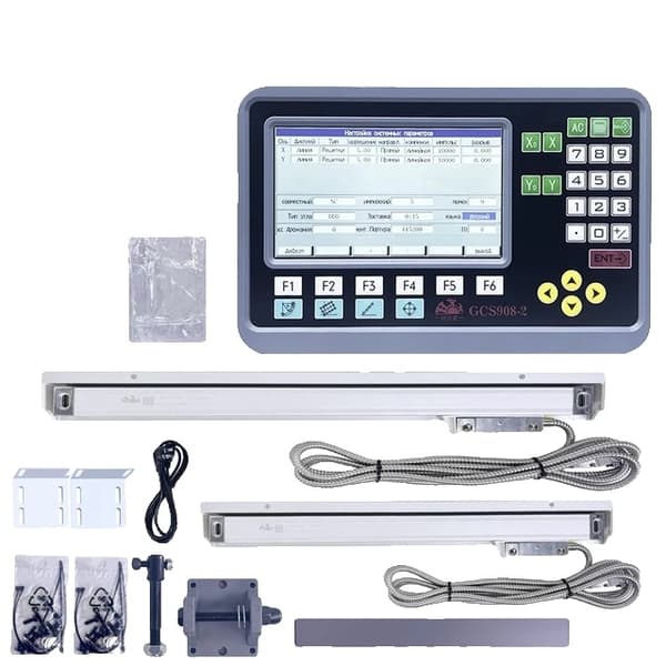 Digitalt aflæsningsdisplay, flersproget support, 2-akset sporing., 0,001mm komplet sæt 0.005mm complete set