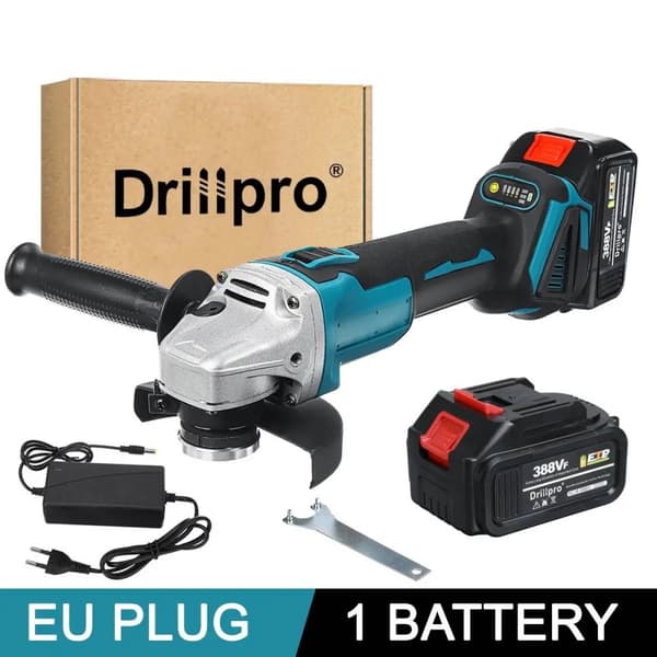 Vinkelsliber, Børsteløs Motor, Lithium Batteri, HVID