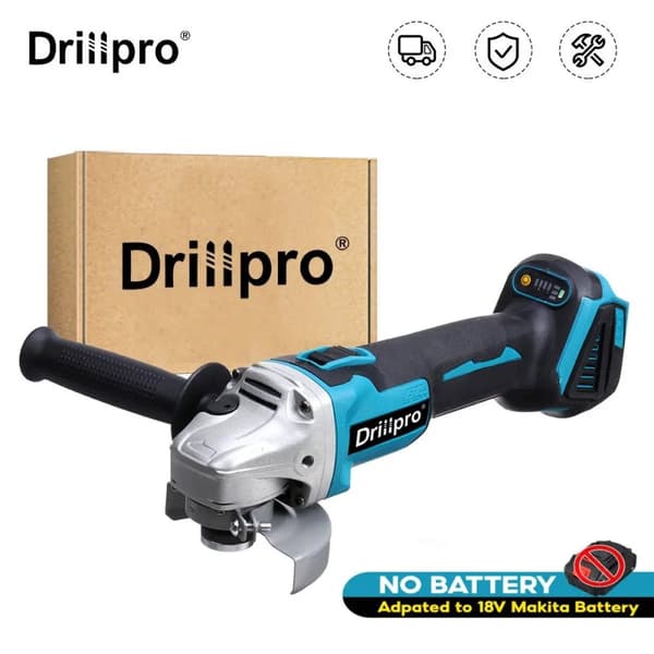Vinkelsliber, Børsteløs Motor, Lithium Batteri, HVID