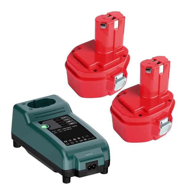 Uppladdningsbart batteri, 144V kapacitet, kompatibelt med Makitas elverktyg., Röd