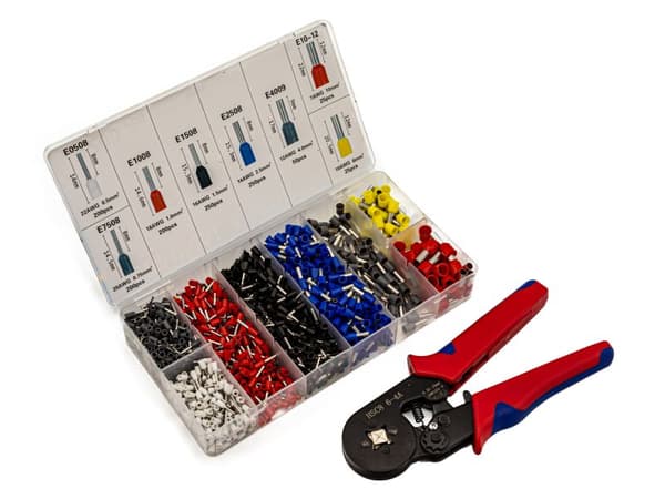 Crimper, Crimper til kabler, muffer, klemmer + bøsningssæt 1200 stk.