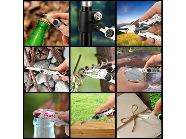 Jakemy Multitool 10in1 - Tænger, kniv, sav, overlevelseskort