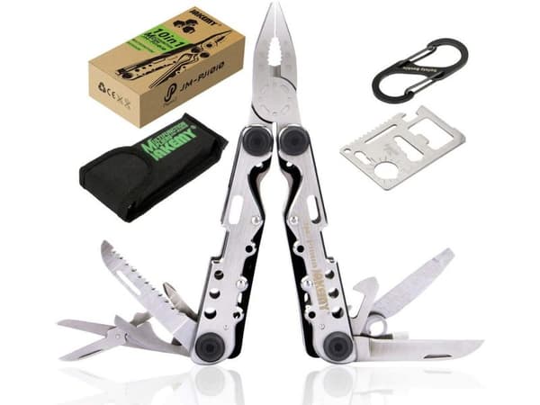 Jakemy Multitool 10in1 - Tænger, kniv, sav, overlevelseskort