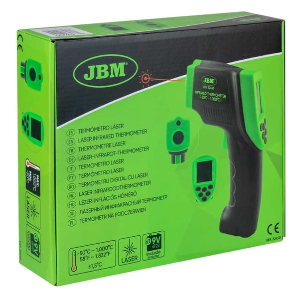 Jbm Lasertermometer -50°c Til 1000°c