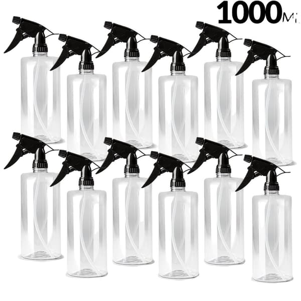 Sprayflaska, XL-kapacitet, Säkerhetslås, 12 flaskor 1L ++++ Billig