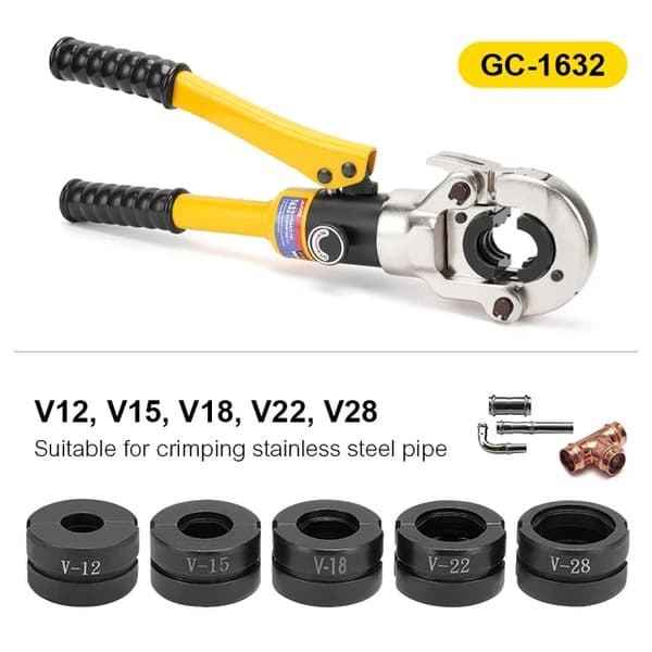 Hydraulinen Pex-putkien puristustyökalu, alumiinimuoviputki, lattialämmityksen asennus, TH16 20 25 26 32mm