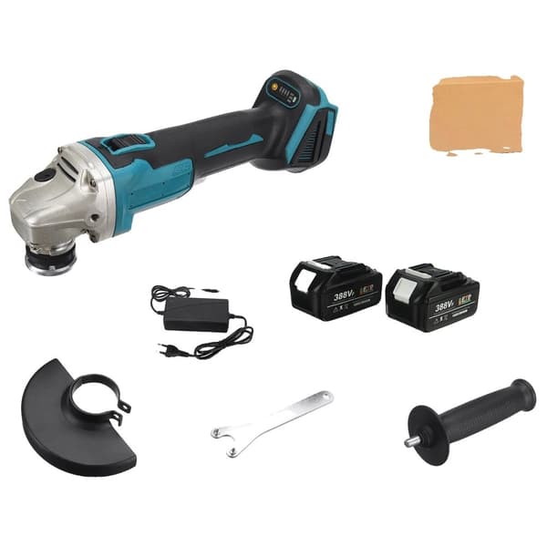 Vinkelsliber, Børsteløs Motor, Lithium Batteri, 2 batterier