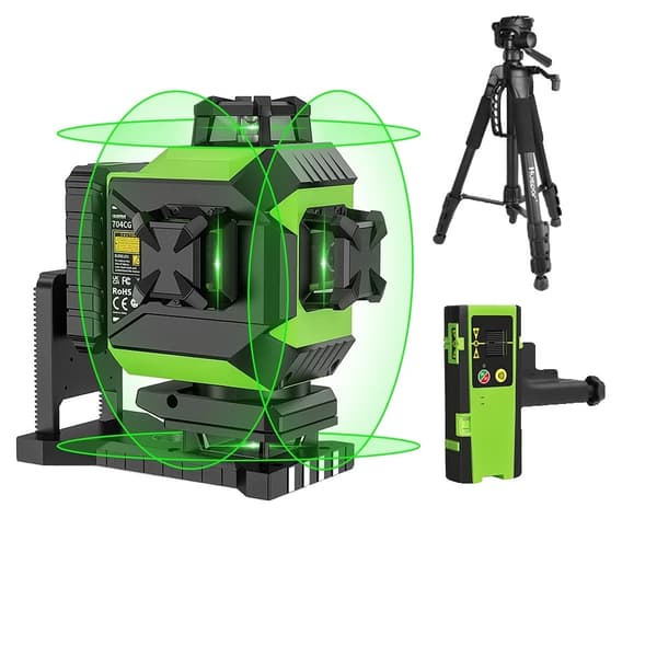 Laser Niveau, Selvnivellerende, Grøn Stråle, Med LR-6RG