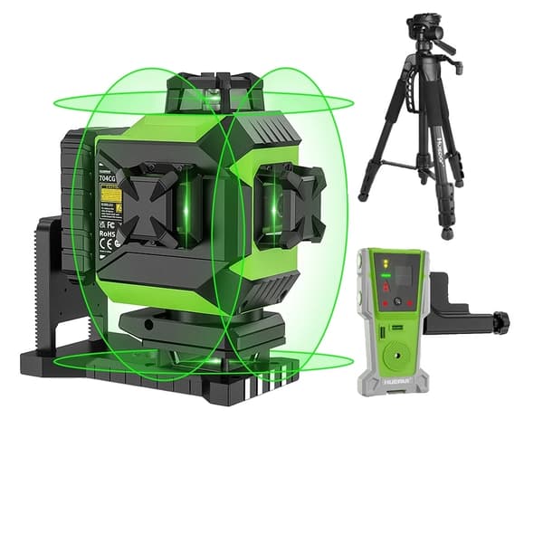 Laser Niveau, Selvnivellerende, Grøn Stråle, Med LR-6RG