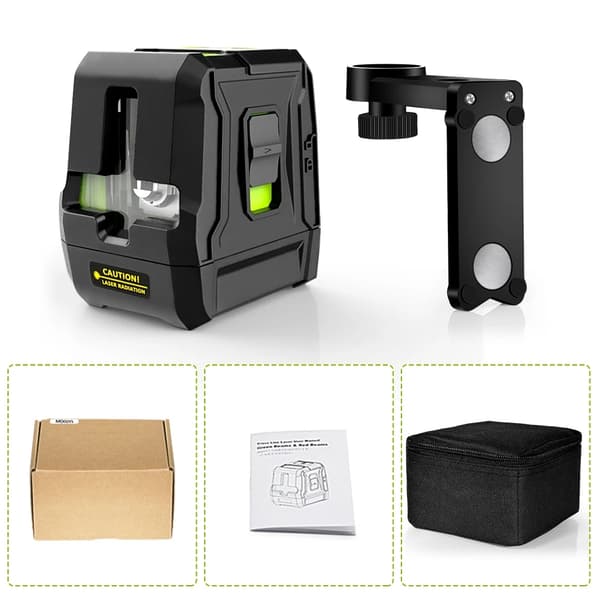Faldsikrings Laser Niveau, CE-certificeret, Selvnivellerende med Magnetisk Beslag, MD02G